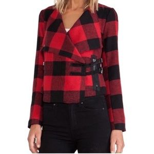 NWT BB Dakota Black Red Plaid Flannel Jacket